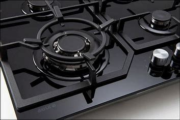 ECT600GBK2 NEW EURO 60cm Gas Black Glass Cooktop with Wok burner