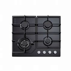 ECT600GBK2 NEW EURO 60cm Gas Black Glass Cooktop with Wok burner