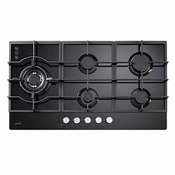 ECT900GBK2 NEW EURO 90CM BLACK GLASS WOK BNR GAS HOB