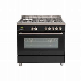 EFS900DBL T2 EURO 90CM FREESTANDING ELEC OVEN , GAS TOP BLACK FRONT