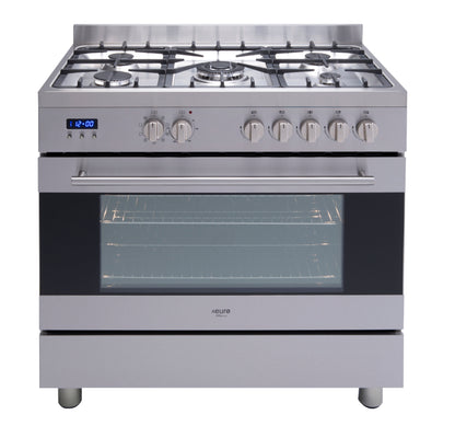 EV900DPSX NEW EURO 90CM DUAL FUEL S/STEEL MULTI FUNCTION UPRIGHT, DIGITAL DISPLAY