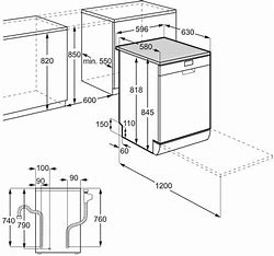 FFB53600PM CAT B AEG 60CM S/STEEL DISHWASHER