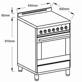 WFE532WC CAT A WESTINGHOUSE 54cm WHITE ELEC UPRIGHT, SOLID ELEMENTS
